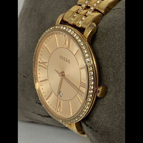 Fossil ES3546 Analog Gold Stainless Steel Watch FR27 - Picture 2 of 8